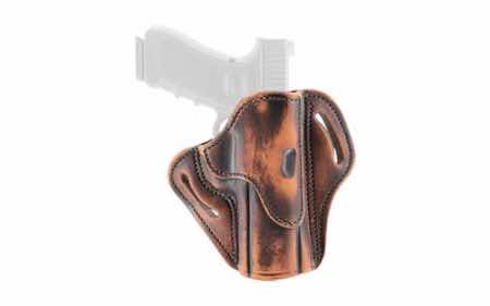 1791 Gunleather ORBH24VTGR BH2.4 Optic Ready OWB Size 2.4 Vintage Leather Belt Slide Fits Walther PPQ/Sig P320/Springfield XD-M Right Hand