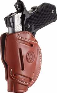 1791 Gunleather 3WH1CBRA 3-Way IWB/OWB Size 01 Classic Brown Leather Belt Loop Fits 1911 3-4