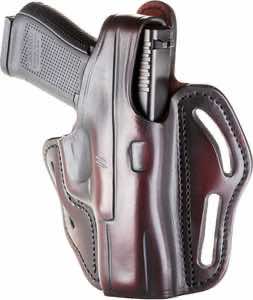 1791 Gunleather BHX3SBRR BHX OWB Size 03 Signature Brown Leather Belt Slide Compatible w/Glock 17/S&W M&P Shield/Sig P228 Right Hand