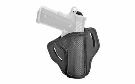 1791 Gunleather CFBH1SBLR BH1 OWB 01 Stealth Black Leather with Carbon Fiber Belt Slide Right Hand