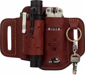 1791 Gunleather STESLFCHNA EDC Standard Easy Slide OWB Chestnut Leather Belt Slide Ambidextrous