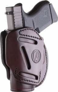 1791 Gunleather 3WH2SBRA 3-Way IWB/OWB Size 02 Signature Brown Leather Belt Loop Compatible w/ Ruger LCP Compatible w/ Glock 42 Compatible w/ S&W Bodyguard Ambidextrous Hand