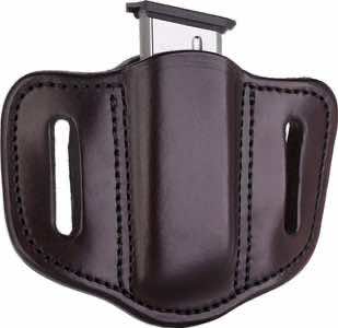 1791 Gunleather MAG11SBRA MAG1.1 Single Mag Holster Signature Brown Leather Belt Slide Compatible w/ Single Stack Ambidextrous