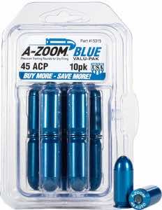 A-Zoom 15315 Blue Snap Caps Pistol 45ACP 10Pack