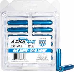A-Zoom 16319 Blue Snap Caps Revolver 357Mag 12Pack