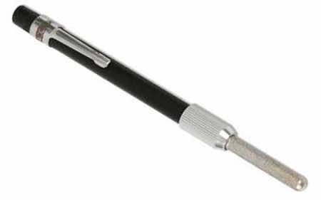AccuSharp 030C Rod Sharpener Hand Held Diamond Sharpener Black Overmolded Rubber Handle Steel