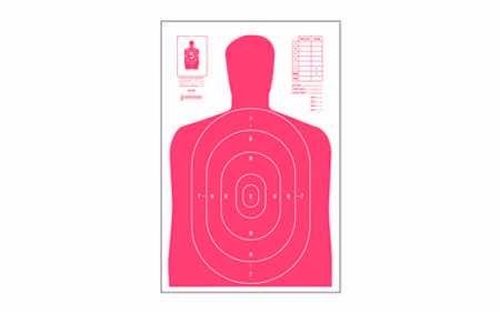 Action Target B27ERD100 Qualification High Visibility Fluorescent Silhouette Paper 23