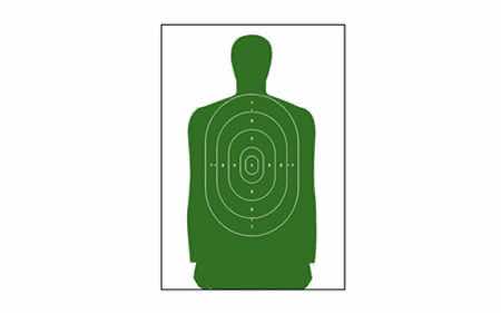 Action Target B27SGREEN100 Qualification Standard Silhouette Paper Hanging 24