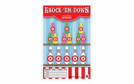 Action Target GSCARBTTL100 Entertainment Knock-'Em-Down Bottles/Pins Paper Hanging 23