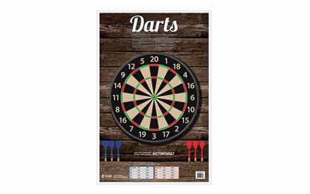Action Target GSDARTS100 Entertainment Dart Board Paper Hanging 23