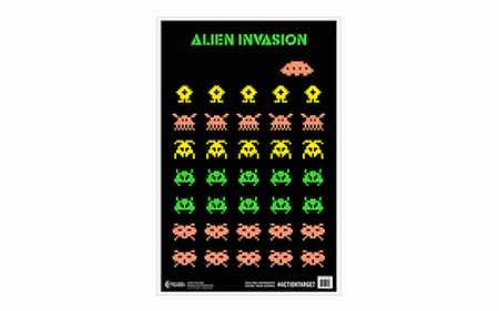 Action Target GSALIENIN100 Entertainment Black Light Aliens Paper Hanging 23