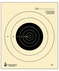 Action Target B16100 Competition NRA Slow Fire Bullseye Tagboard Hanging 25 yds Handgun 10.50