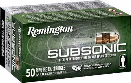 Remington Ammunition 21137 Subsonic Rimfire 22 LR 40 gr Hollow Point 100 Per Box/ 50 Cs