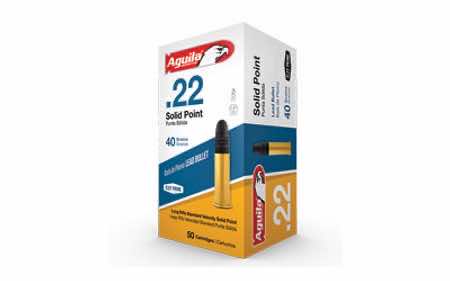 Aguila 1B220332 Standard Rimfire 22LR 40gr Lead Solid Point 50 Per Box/40 Case