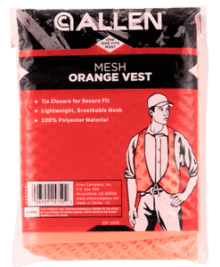 Allen 15750 Hunter's Vest OSFA Orange Polyester Mesh