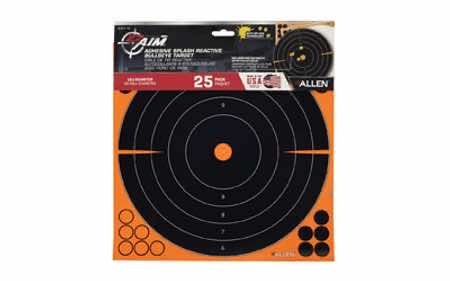 EZ-Aim 1531725 Splash Reactive Black/Orange Self-Adhesive Paper Yes Impact Enhancement Yellow 25 Per Pkg