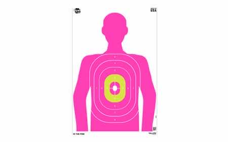 Allen 15653 EZ-Aim Silhouette Wall Paper Handgun Works w/Handgun/Shotgun/Airsoft Gun/BB Guns/Pellet Gun Pink 3 Pack