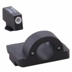 AmeriGlo GL126 Ghost Ring Sight Set for Glock Black | Green Tritium with White Outline Front Sight Green Tritium Rear Sight