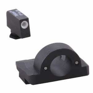 AmeriGlo GL125 Ghost Ring Sight Set for Glock Black | Green Tritium with White Outline Front Sight Green Tritium Rear Sight