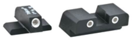 AmeriGlo SG161 Classic Tritium Sight Set for Sig Sauer Pistols using a #8 Front & #8 Rear Black | Green Tritium with White Outline Front and Rear