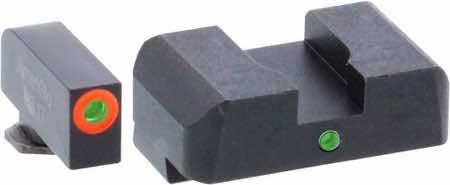 AmeriGlo GL5101 i-Dot Sight set for Glock Black | Green Tritium with White Outline Front Sight Green Tritium i-Dot Rear Sight