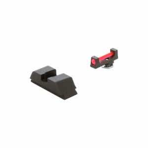 AmeriGlo GFT113 Specialty Sight Set for Glock Black | Red Fiber Optic Front Sight Black Rear Sight