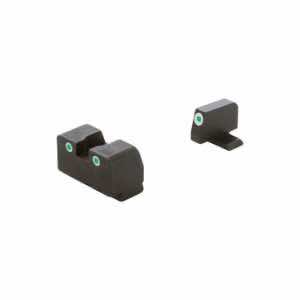 AmeriGlo SG181 Optic Compatible Sight Set for SIG Sauer Black | Green Tritium with White Outline Front Sight Green Tritium with White Outline Rear Sight
