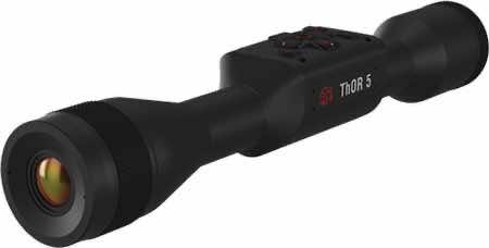 ATN TIWST5625A Thor 5 640 Thermal Rifle Scope, Black Anodized 2-16x Smart Mil Dot Reticle w/Zoom 640x480 12 Micron, 60 fps Resolution