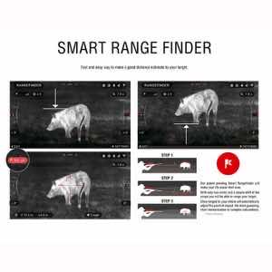 ATN TIWST4387A Thor 4 384 Thermal Rifle Scope Black Anodized 7-28x Multi Reticle 384x288 Resolution Features Rangefinder