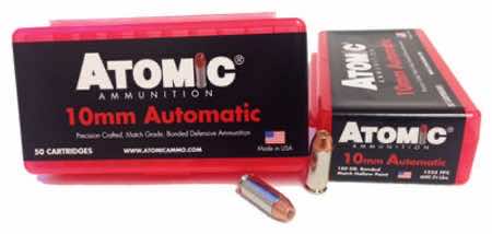 Atomic Ammunition 00432 Pistol Precision Craft 10mm Auto 180 gr Bonded Match Hollow Point 50 Per Box/ 10 Case