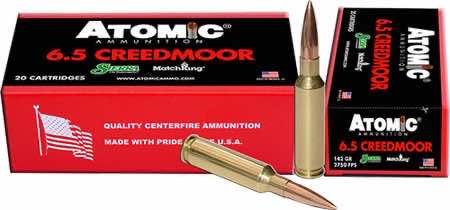 Atomic Ammunition 00404 Rifle Match 6.5 Creedmoor 142 gr Hollow Point Match 20 Per Box/ 10 Case