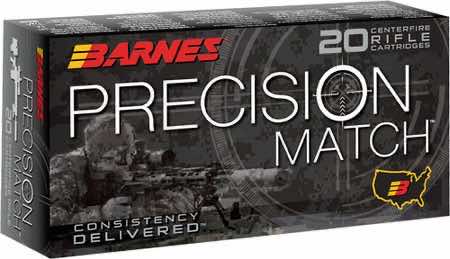 Barnes Bullets 32134 Precision Match 300 Blackout 220 gr Jacket Hollow Point 20 Per Box/ 10 Case