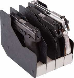 BenchMaster BMWRM14 WeaponRac Four Pistol Universal Handgun Metal Black