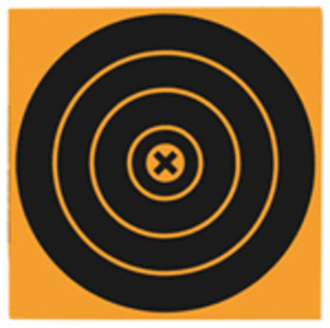 Birchwood Casey 36123 Big Burst Revealing Target Self-Adhesive Paper Black/Orange 12