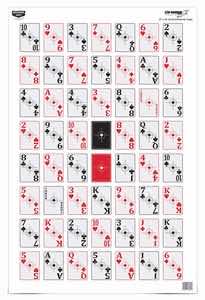 Birchwood Casey 37026 EZE-Scorer Playing Cards Paper Hanging 23