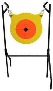 Birchwood Casey 47330 World of Targets Boomslang Pistol/Rifle Orange/Yellow AR500 Steel Gong Standing Includes Gong/Metal Stand