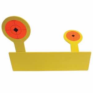 Birchwood Casey 47522 World of Targets Bushwacker Rimfire Pistol/Rifle Black/Orange AR400 Steel Circle w/Crosshair & Diamond