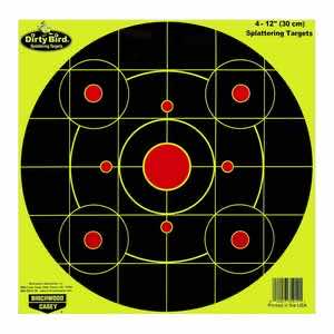 Birchwood Casey 35912 Dirty Bird Sight-In Circle Paper Hanging Pistol/Rifle 12
