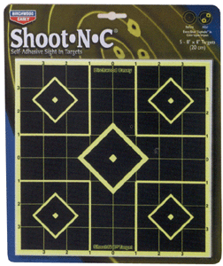 Birchwood Casey 34112 Shoot-N-C Reactive Target Self-Adhesive Paper Multi Color 5-Diamond Includes Pasters 15 Per Pkg