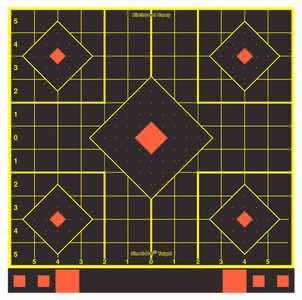 Birchwood Casey 34207 Shoot-N-C Reactive Target Self-Adhesive Paper Pistol/Rifle Multi Color 5-Diamond Includes Pasters 5 Pack