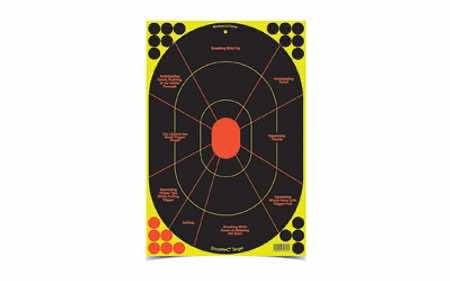 Birchwood Casey 34655 Shoot-N-C Reactive Target Self-Adhesive Paper Handgun Multi Color Silhouette Includes Pasters 5 Pack