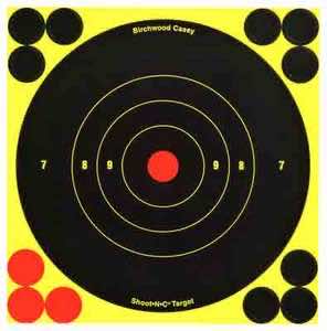 Birchwood Casey 34512 Shoot-N-C Reactive Target Self-Adhesive Paper Black/Yellow 6