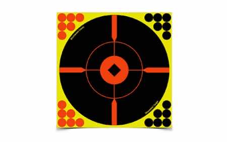 Birchwood Casey 34850 Shoot-N-C Reactive Target Self-Adhesive Paper Air Rifle/Centerfire Rifle/Rimfire Rifle Black/Yellow 8