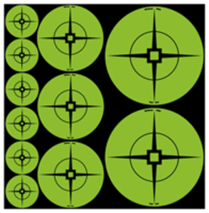 Birchwood Casey 33938 Target Spots Self-Adhesive Paper Black/Green Crosshair 60 Targets