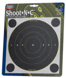Birchwood Casey 34825 Shoot-N-C Reactive Target Self-Adhesive Paper Muzzleloader/Shotgun Black/Yellow 200+ yds 8