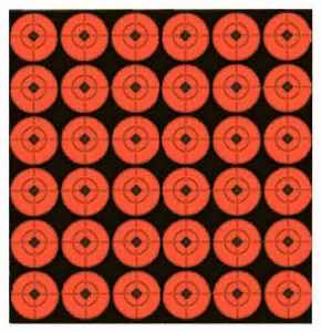 Birchwood Casey 33901 Target Spots Self-Adhesive Paper Black/Orange 1