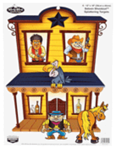 Birchwood Casey 35564 Pregame Saloon/Patrons Paper Hanging Universal 12