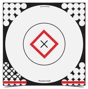 Birchwood Casey 34195 Shoot-N-C Reactive Target Bullseye Adhesive Paper Target 17.25