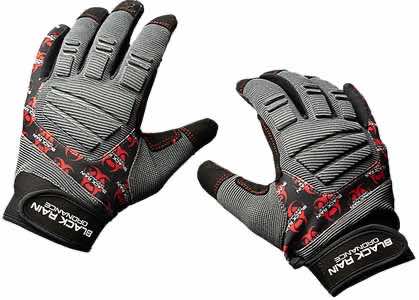 Black Rain Ordnance TACTGLOVEGRY/BLK/RDL Tactical Gloves Black/Gray/Red Large Velcro
