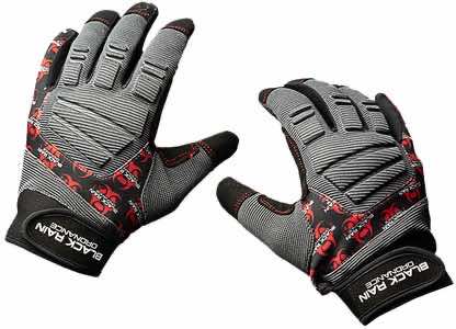 Black Rain Ordnance TACTGLOVEGRY/BLK/RD Tactical Gloves Black/Gray/Red Small Velcro